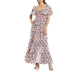 Sachin & Babi Danni Square Neck‎ Flutter Sleeve Maxi Dress, Size 14